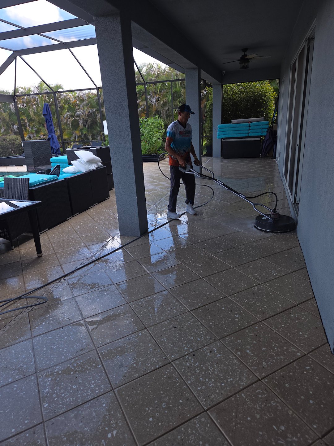 Annual Pool Deck Pressure Washing in the Heron Landing Community of Sarasota  Thumbnail