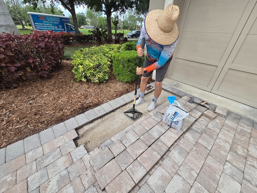 This Home in Lake Club Community of Lakewood Ranch was in need of paver repair and driveway sealing along with a house wash and window cleaning. Thumbnail