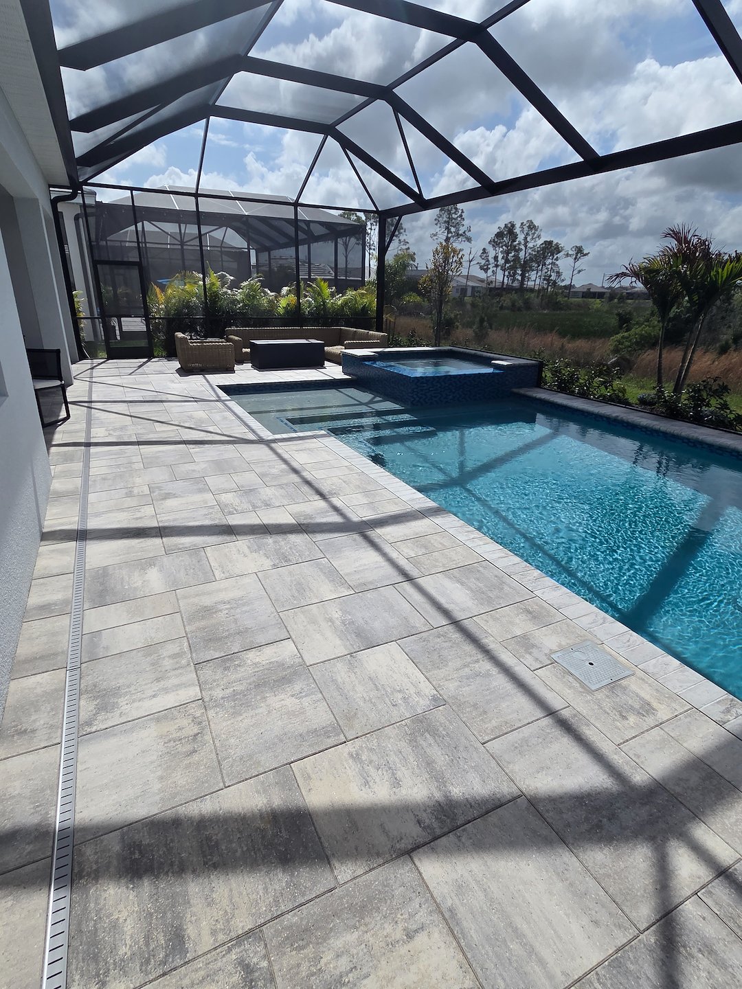 This pool deck in The Isles of Lakewood Ranch cleaned up very well and got sealed with Seal N Lock Natural Finish Paver Sealing.  Thumbnail